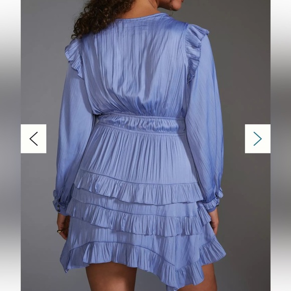 ☀️Ruffled Dress in Blue - Picture 2 of 4